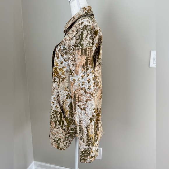 Anthropologie PILCRO THE FIELDER DENIM Floral SHIRT JACKET Size S - Picture 6 of 15